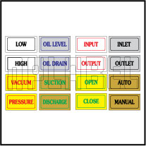 9401 Control Panel Sticker Labels