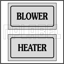 940163 Blower Heater Control Panel Sticker (SET)