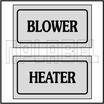 940163 Blower - Heater Control Panel Sticker (SET)