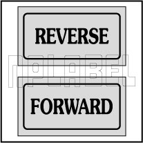 940164 Reverse Forward Direction Sticker