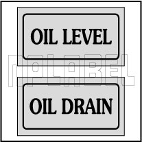 940167 Oil Level/Oil Drain Control Panel Sticker (SET)