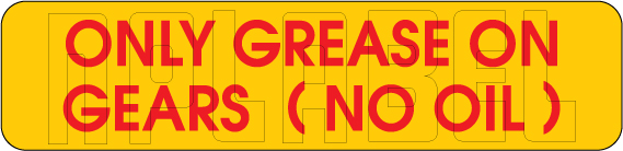 940265 Only Grease On Gears Sticker 940265 Only Grease On Gears Sticker