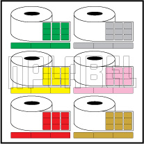 Color Barcode Labels - Across 3 Labels