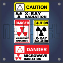 Caution and Warning Labels for X-ray / Microwave Radiation Caution and Warning Labels for X-ray / Microwave Radiation