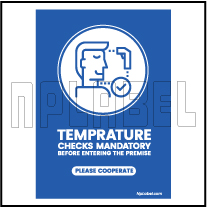 CD1904 Temperature Check Signages