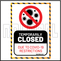 CD1917 Temporarily Closed for  Covid19  Signage