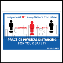 CD1928  COVID19 Physical Distance Signages