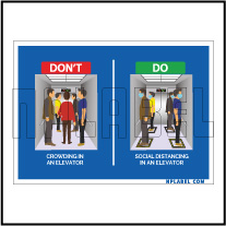 CD1980 Elevator etiquette Signages