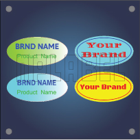 Oval Shape PU Coating - Dome Stickers