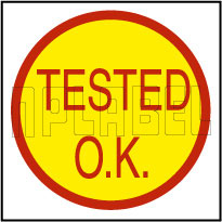 K20011 Tested O.K. Round Sticker