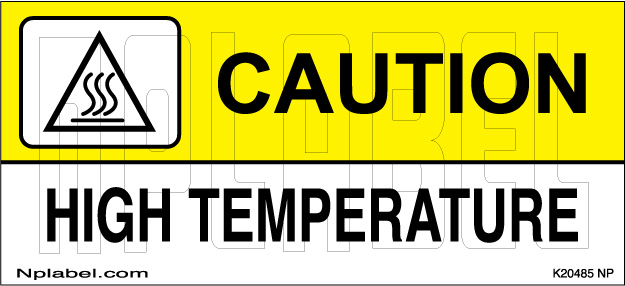 K20485 High Temperature Caution Signs Stickers K20485 High Temperature Caution Signs Stickers