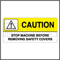 K21083 Caution Sticker - Removing Safety Covers