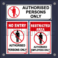 Restricted Area Signage Name Plates Restricted Area Signage Name Plates