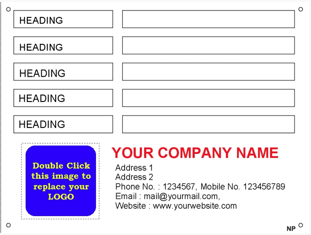 Custom Metal Label Template Data001 Custom Metal Label Template Data001